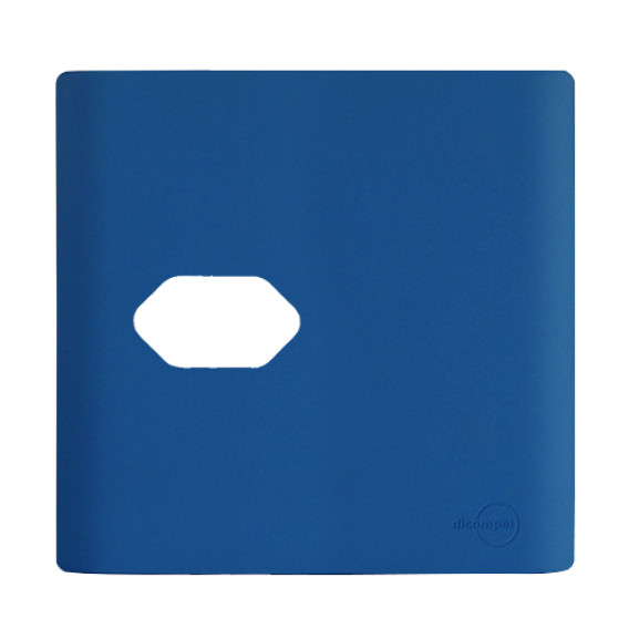 Placa p/ 1 Tomada Horizontal 4x4 - Novara Azul Fosco